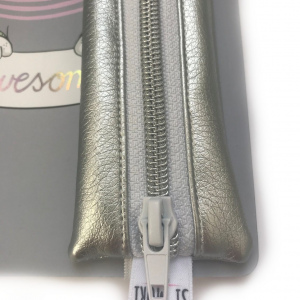 Mäppchen Silber/Weiß