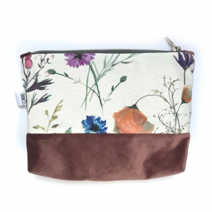 Kosmetiktasche Blumen/Samt