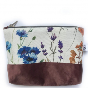 Kosmetiktasche Blumen/Samt