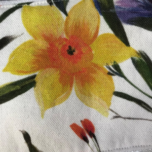 Kosmetiktasche Blumen/Silber