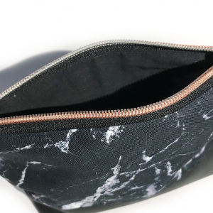Kosmetiktasche schwarz/rosé