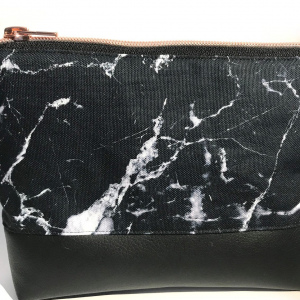 Kosmetiktasche schwarz/rosé