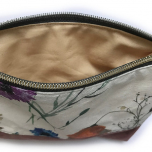 Kosmetiktasche Blumen/Samt
