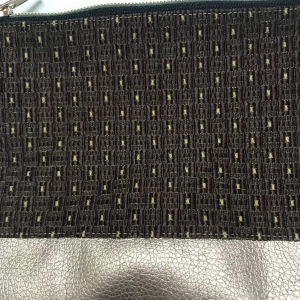 Kosmetiktasche Rotbraun/Gold