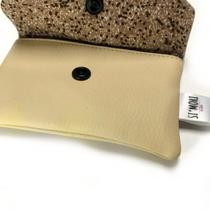 Kartentäschchen Beige/Braun