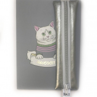 Mäppchen Silber/Weiß