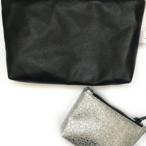Kosmetiktaschen Set silber