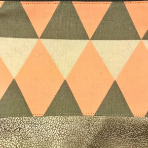 Kosmetiktasche Orange/Gold