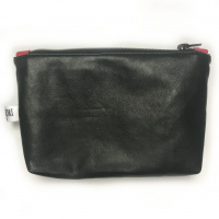 Kosmetiktasche Schwarz/Pink