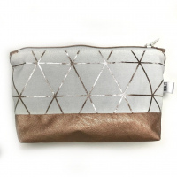 Kosmetiktasche Rosé/Creme