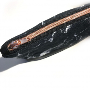 Kosmetiktasche schwarz/rosé