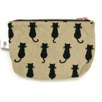 Kosmetiktasche Leinen/Cats