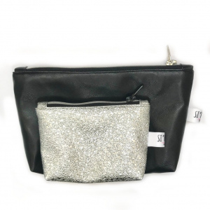 Kosmetiktaschen Set silber